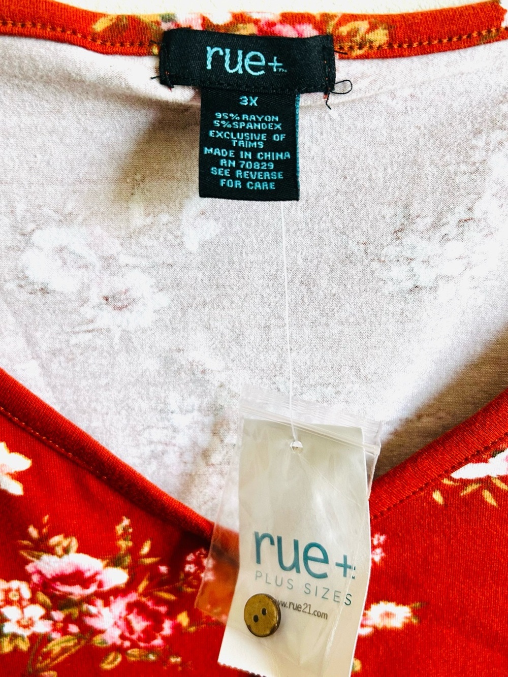 Rue21 3XL Rust Orange Floral Spaghetti Strap Cami - Picture 2 of 4